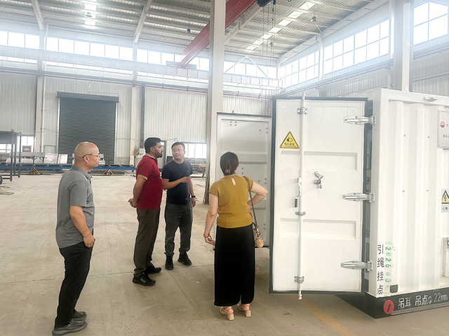 Customers visit the factory