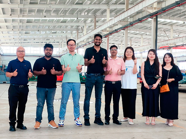 Customers visit the factory