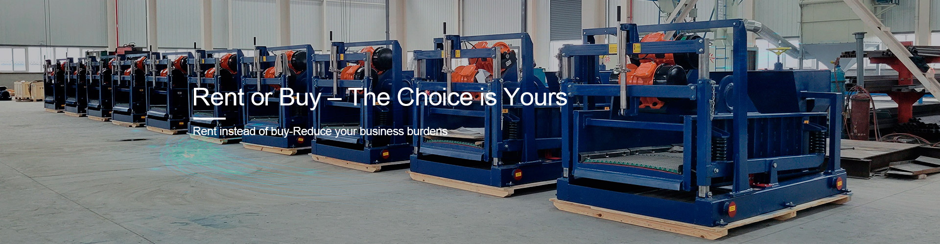 Equipment available for rent or purchase